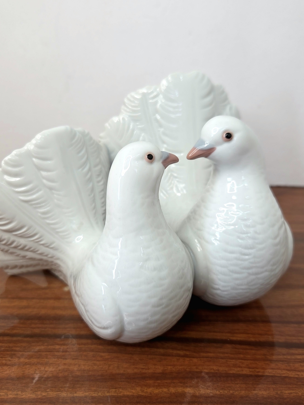 VTG Lladro Couple Of Doves #1169 White Porcelain Figurine Mades In Spain